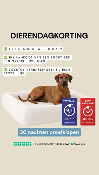 Gratis hoes bij je Buddy Bed