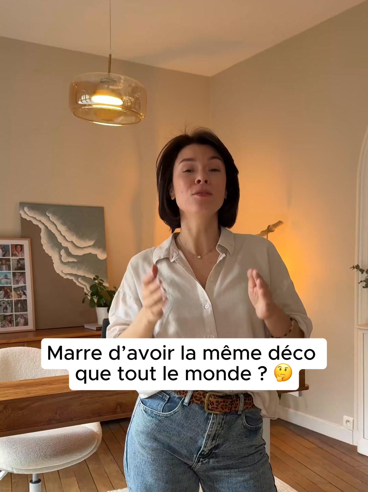 Suspension verre fumé LED au design moderne