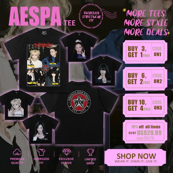 aespa "Switchblade" "Kwangya High" Vintage Bootleg Tee Drop!