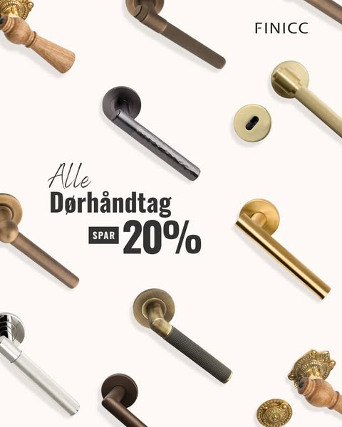 Spar 20% på alle dørhåndtag lige nu