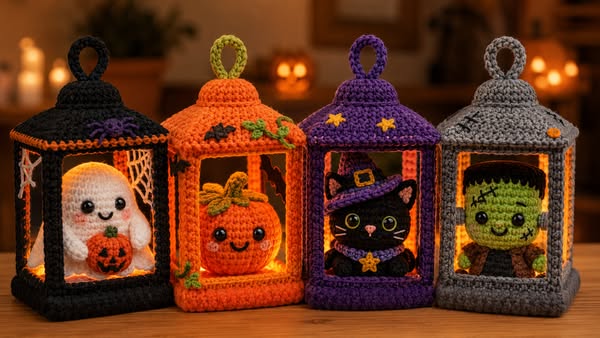 Modèle de Crochet Lanternes d’Halloween