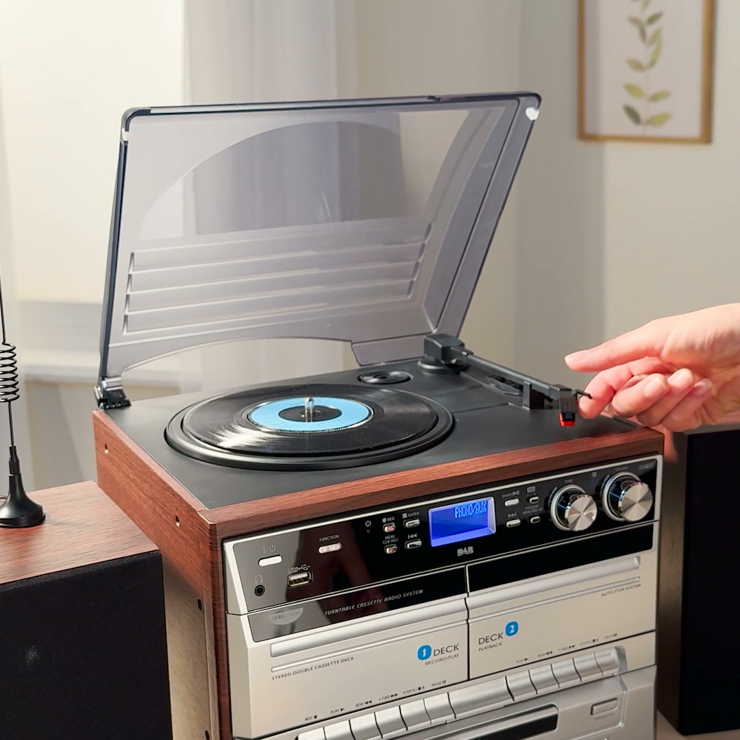 7-in-1 Record Player & Music Centre - Shop Now.
