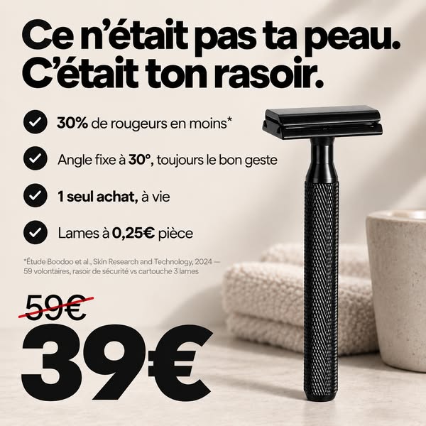 Moins de lames, moins de rougeurs. Prouvé.
