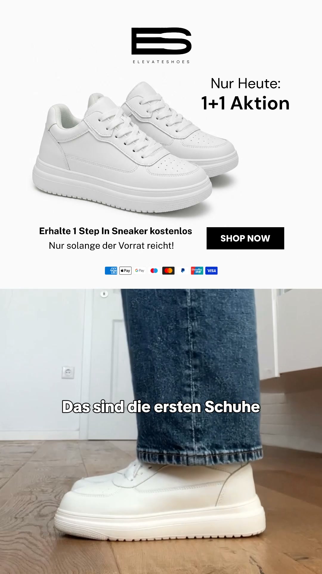 Längere Beine. Ohne High Heels.