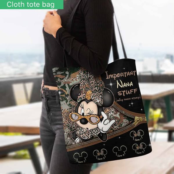 Everyday magic, custom Important Nana Stuff - Personalized Mother's Day Mouse Tote Bag