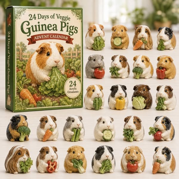 Veggie Guinea Pig Advent Calendar 2026 - 24-Day Festive Countdown