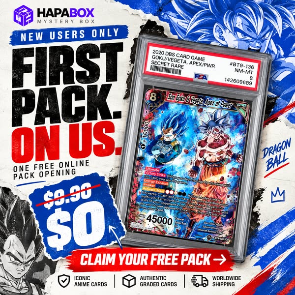 Dragon Ball Fans: Your First Pack Is FREE!
