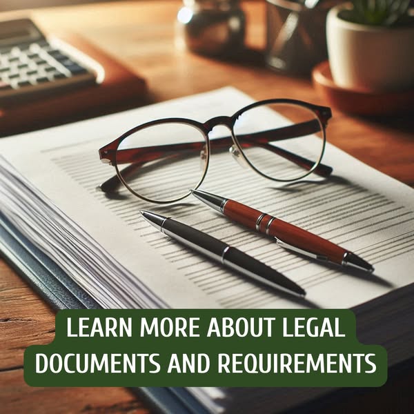 Learn more about legal documents and requirements