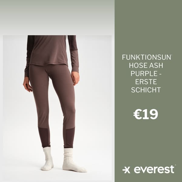 BASE LAYER PANTS ASH PURPLE - First Layer