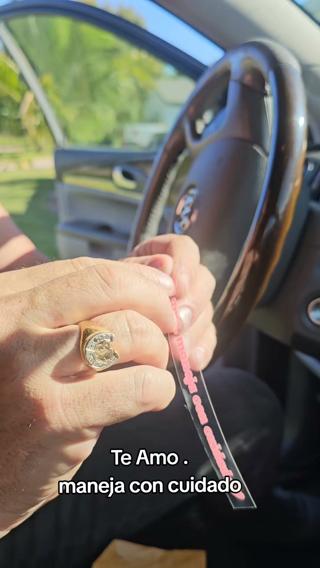 Te Amo Maneja Con Cuidado Calcomanías para Espejo Retrovisor del Auto