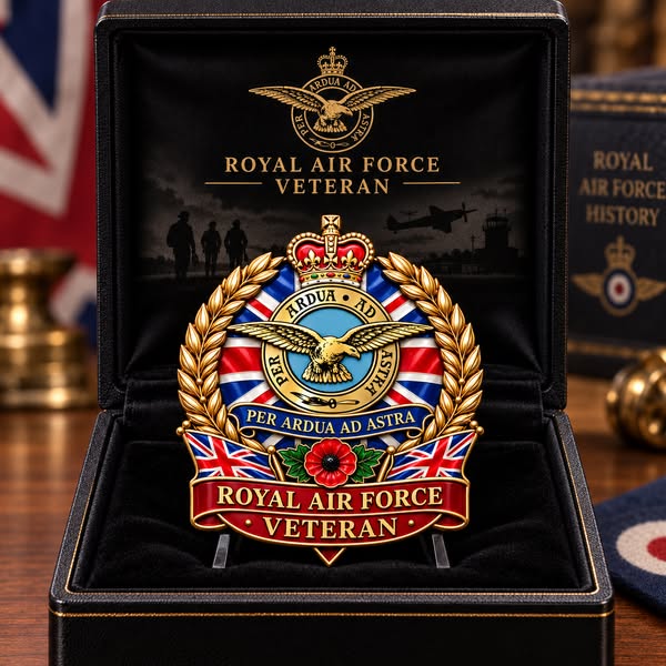 Royal Air Force Veteran “Per Ardua Ad Astra” Remembrance Collectable Metal Badge