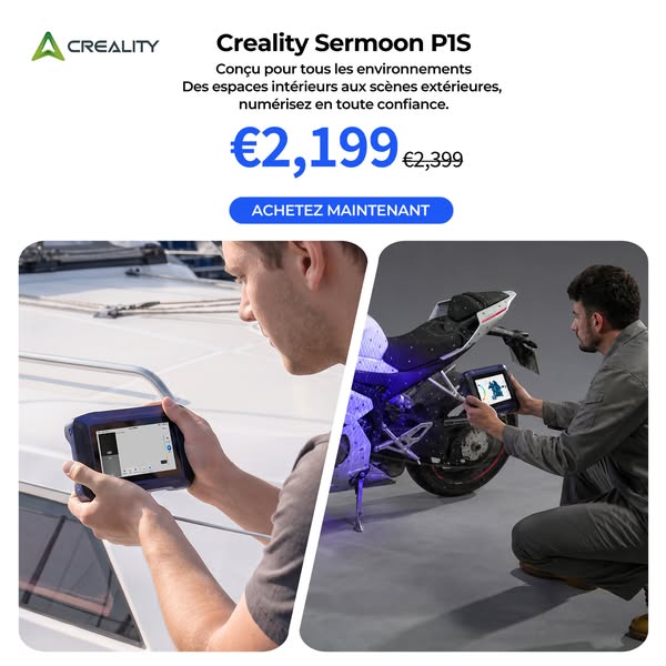 Escáner 3D Sermoon P1S — 0,02 mm
