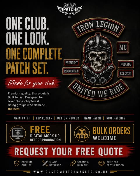 Complete Motorcycle Club Patch Sets