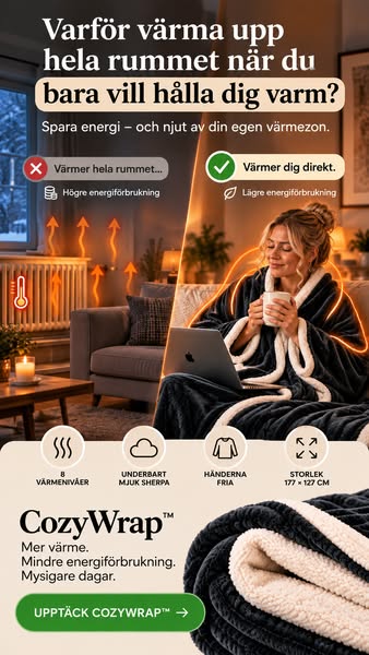 50% RABATT IDAG – Håll dig varm hela vintern med CozyWrap™