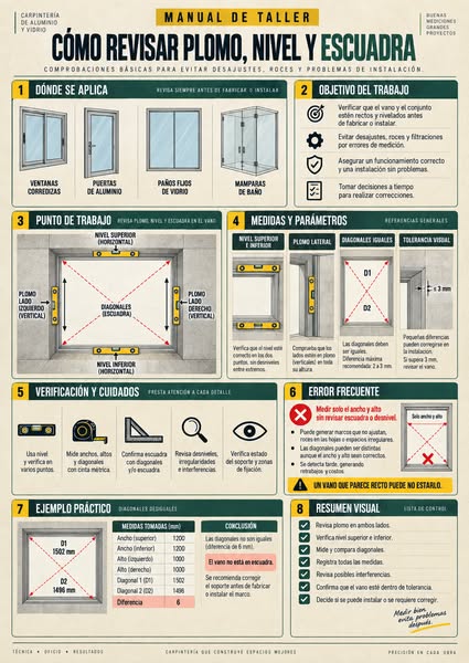 +180 Mapas Visuales de Aluminio y Vidrio