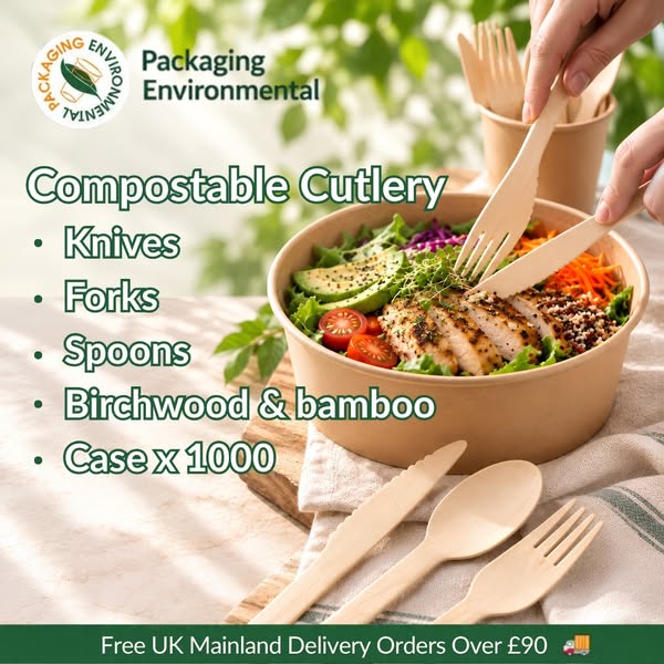 Birchwood & Bamboo Knives Forks & Spoons