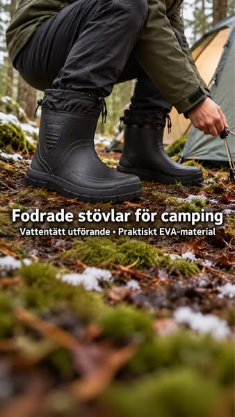 Fodrade stövlar för vinter och friluftsliv