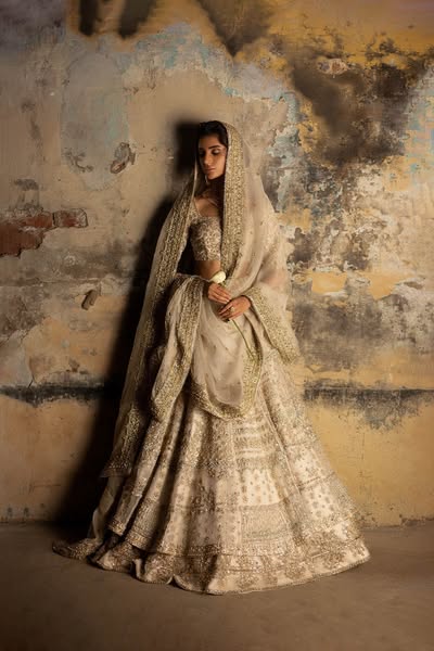 Shine in silver peshwas