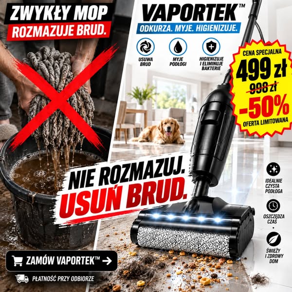 Myjesz podłogę brudną wodą