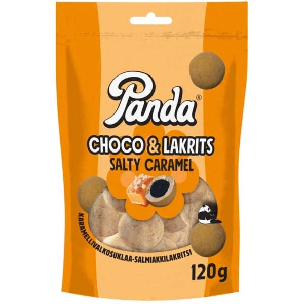 Panda Choco & Lakrits Salty Caramel valkosuklaa-salmiakkilakritsi 120g