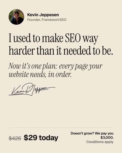 Your full SEO page plan ($29)