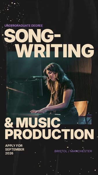 Degree in Songwriting & Production.