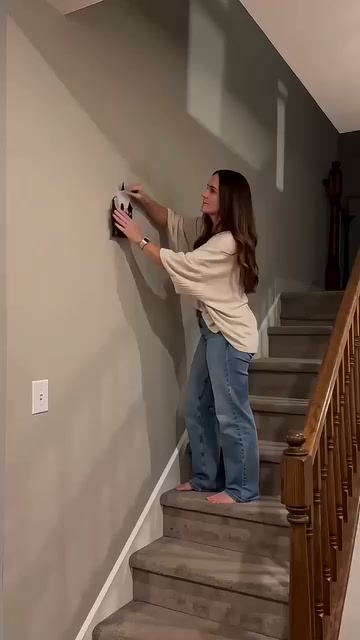 Halloween LED Silhouette Wall Light Stickers | Peel‑and‑Stick Battery‑Powered Spooky Home Decor