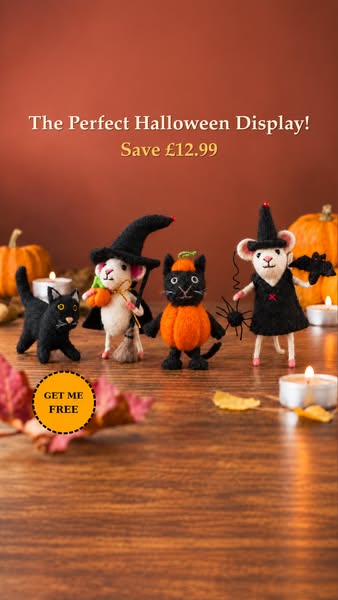 Halloween Tiny Animals + FREE Black Cat