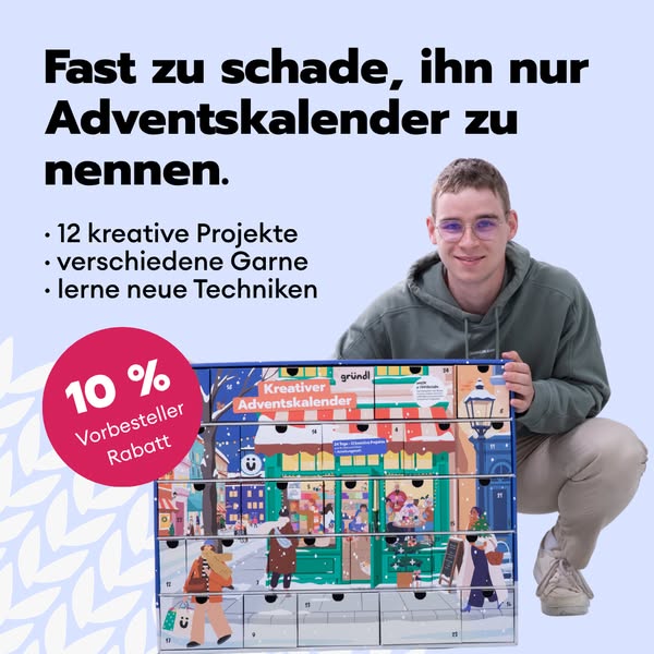 Kreativer Adventskalender zum Stricken & Häkeln