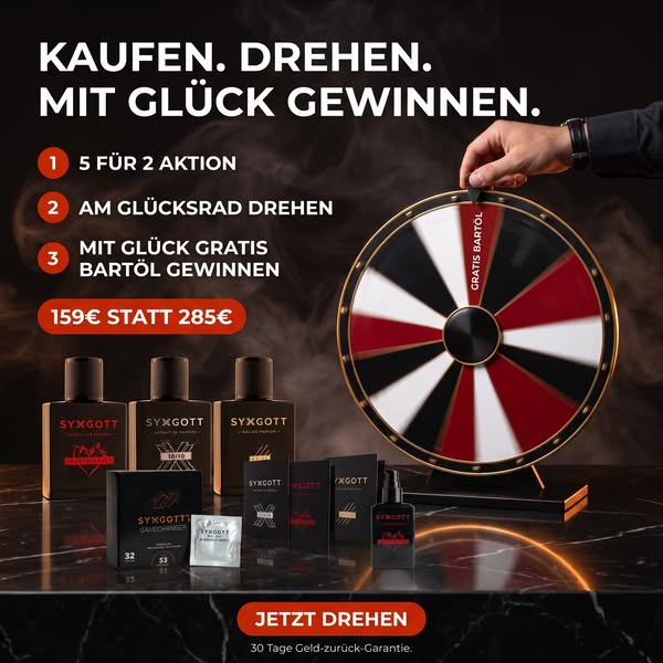 5 FÜR 2 SICHERN. MIT GLÜCK GRATIS HEARBREAKER BARTÖL ABSTAUBEN!