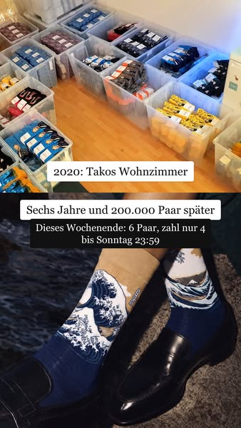 6 Jahre Kunstsokken: 2 Paar gratis