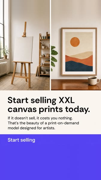 Start selling XXL canvas prints.