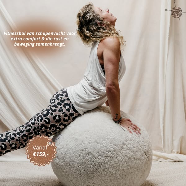 Fitnessbal crossbreed schapenvacht