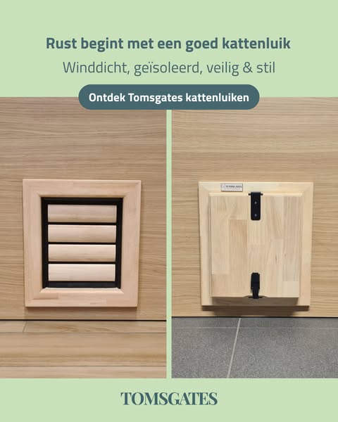 Geen tocht in huis door het kattenluik
