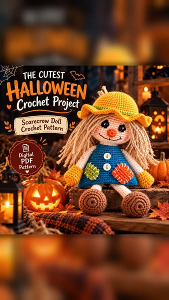 Crochet Your Own Cute Scarecrow!