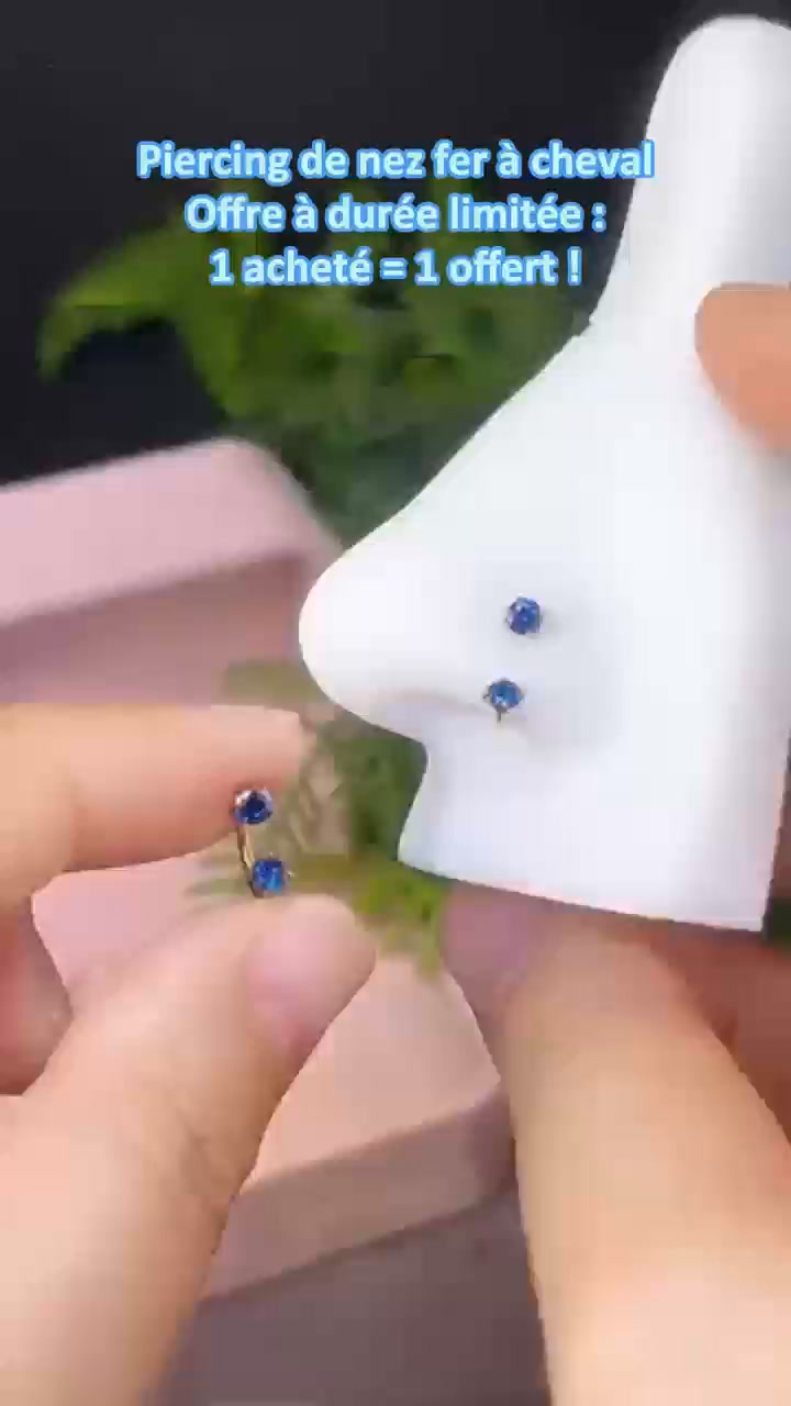 Piercing de nez fer à cheval – Pas de vis interne, Confortable à porter