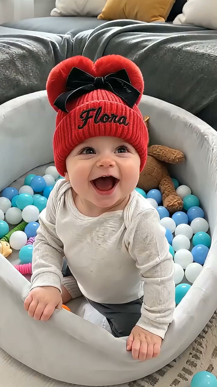 Personalized Kid's Name Pom Pom Hat