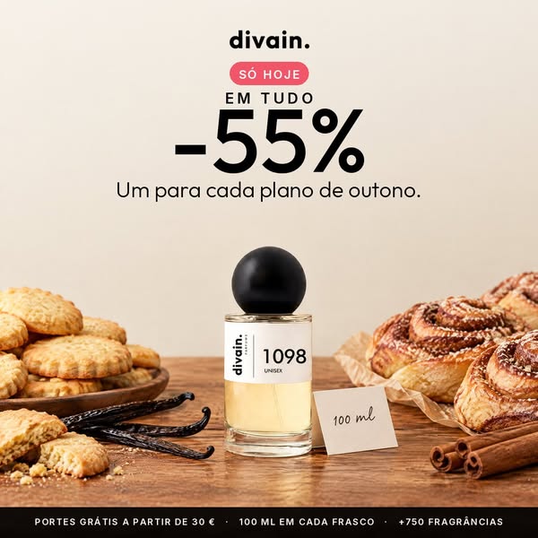 55% em todos os perfumes