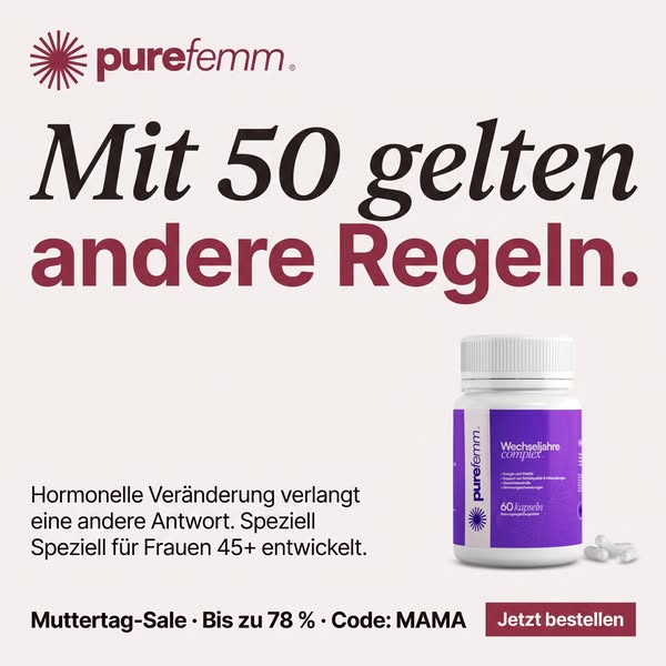 MUTTERTAG-SALE: 78 % Rabatt auf Purefemm — Code MAMA