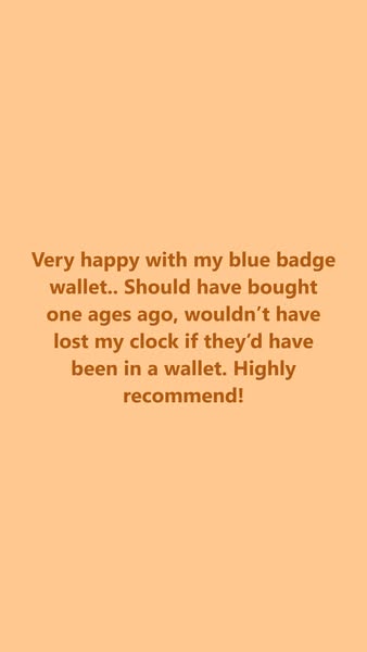 Blue Badge Parking Permit Covers - Highest quality. Made in the UK.