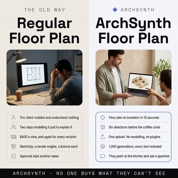 Two days modelling a floor plan just so the client can understand the floor plan.