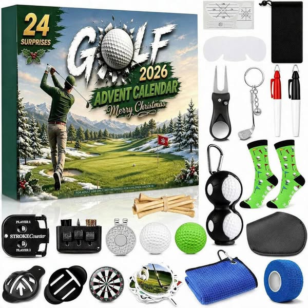 Golf Tools Advent Calendar Christmas Gifts Surprise Box for Golf Enthusiasts- Drawmade.com