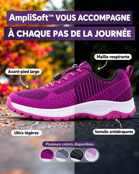Conçue pour les pieds larges et gonflés