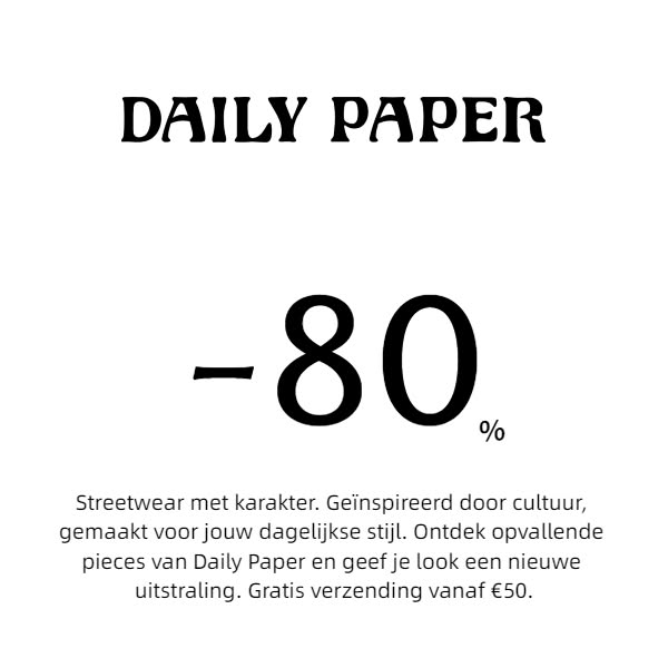 Ontdek Daily Paper: eigentijdse streetwear, sterke designs en een stijl met karakter.