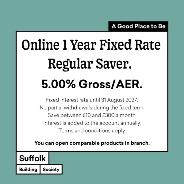 1 Year Fixed Rate Regular Saver - 5% Gross/AER