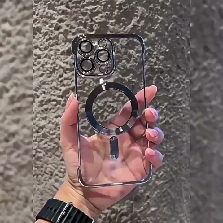 Ultra thin magnetic frameless phone case for iPhone