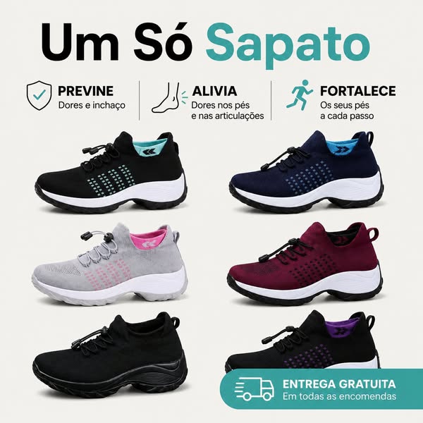 Mais de 8 horas de pé sem dores nos pés!