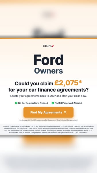 Was Your Ford Finance Mis-Sold? Check Now
