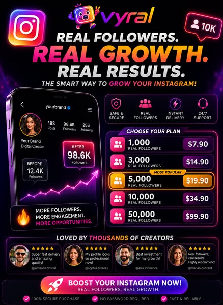 Vyral — Real Instagram Followers in 24h