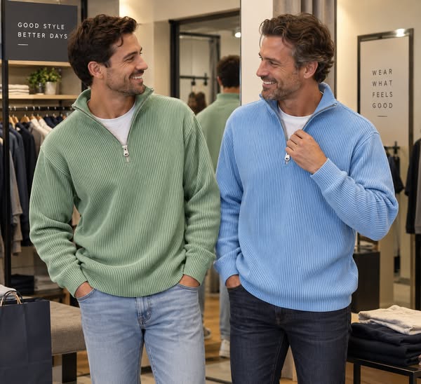 Between sweatshirt and smart knit